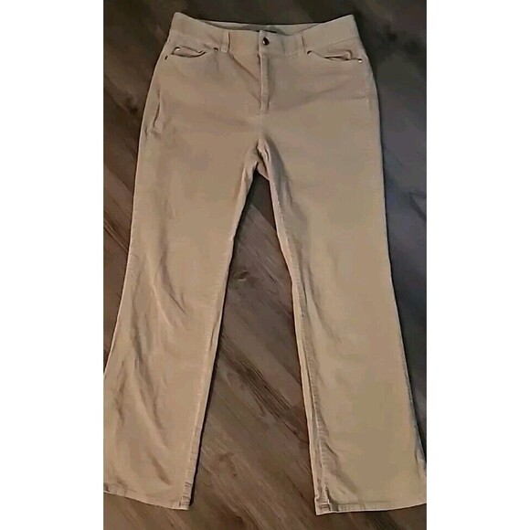 Docker Women’s Tan Corduroy Pants Size 10 Tan Wide-Leg Oatmeal Jeans Bootcut - Picture 6 of 7